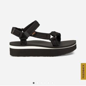 TEVA flatforms universal mesh print black size 8